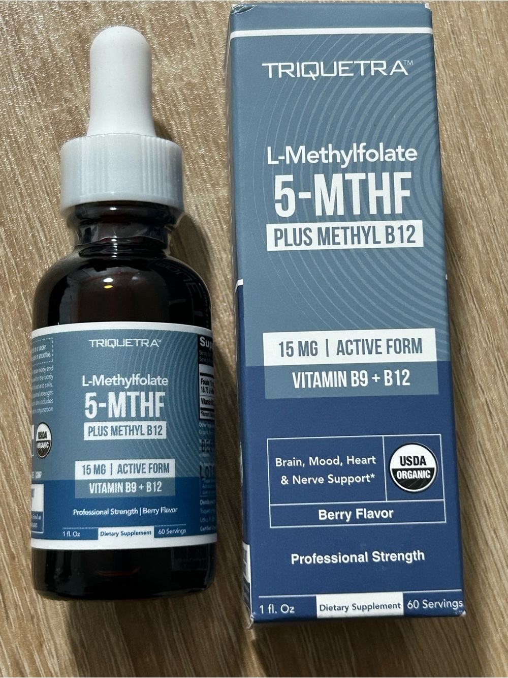 L-Methylfolate 5-MTHF 15 MG Active Form plus Vitamin B9+B12  by Triquetra